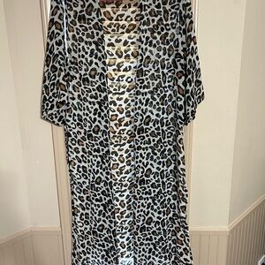 Leopard Print Kimono Cardigan